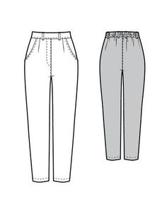 the front and back view of a women's pants