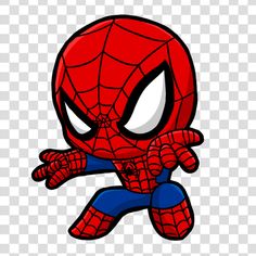 a spiderman sticker with his arms out and eyes wide open, sitting in front of a white background