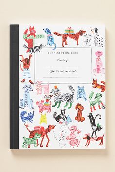 an illustrated book with colorful drawings on it's cover and the title, composition book