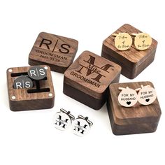 PRICES MAY VARY. Are you still looking for a suitable groomsman gift- Take a look here. Wedding Cufflinks - Made of high-quality stainless steel and equipped with a beautiful walnut cufflink storage box. You can engrave your name, wedding date, and character on the cufflinks and boxes. For the best man, groom, father of the bride, and father of the groom, this is definitely a very meaningful wedding gift! Add a sense of ceremony to your wedding! Click the "Customize Now" button and select the de Non Alcoholic Groomsmen Gifts, Wedding Accessories For Groom, Wedding Must Haves, Custom Cuff Links, Groomsmen Gift Ideas, Gifts For Groomsmen, Men Gift Basket, Groomsmen Cufflinks, Groomsmen Gift Set