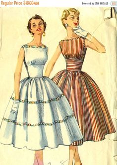 two women in dresses, one is wearing a dress and the other has an apron