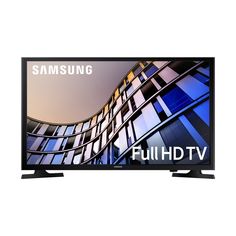 the samsung smart tv is shown in front of a white background with an image of a building