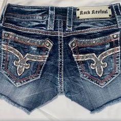 Rock Revival Windie Style Distressed Women’s Shorts, Beautiful Well Made Pair Of Shorts, Brand New With Tags , I Have Size 30 And 31, Also This Short Are Starch For Better Comfort Rock Revival, Jean Shorts, Womens Bottoms, Womens Shorts, Women Accessories, Brand New, Outfit Accessories, Women Shopping, Clothes