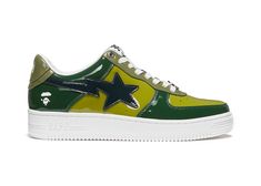 Bapesta Shoes, Bape Sneakers, Bape Sta, Ape Bape, Women Skates, Bape Men, Fresh Sneakers, Green Sneakers, Trending Sneakers