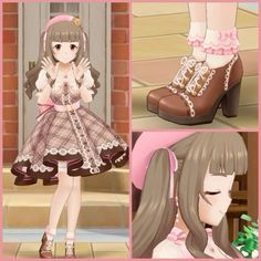 #neopolitan #neopolitanaesthetic Idolmaster Outfits, Anime Chocolate, Choco Biscuit, Neapolitan Ice Cream, Charmmy Kitty, All Things Cute, Themed Outfits, Animated Icons, J Fashion