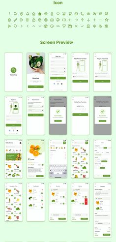 Groshop - Grocery App UI Kit with 100+ screens Grocery App Design, Grocery App Ui Design, Supermarket App, Ios App Ui, Desain Ux, Grocery Shopping App, Vectors Math, Letter Fonts, Green Market