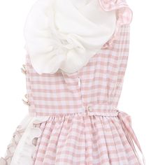 This pink dress features a shirt collar and puff sleeves, adding a touch of cuteness with its butterfly bow decoration at the neckline. The self-tie belt at the waist allows for adjustable fit, while the waist is adorned with an apron decoration featuring lace-up details.  Please note that the price includes only one dress.   	 		 			Size 			S 			M 		 		 			Length 			82 			84 		 		 			Shoulders 			32 			34 		 		 			Bust 			90-95 			97-105 		 		 			Waist 			72-76 			77-81 		 		 			Sleeve Length Pink Spring Dress With Sashes, Pink Dresses With Bow Straps For Spring, Pink Dresses With Ruffled Collar For Spring, Pink Dress With Bow Straps For Spring, Pink Dress With Bow For Garden Party, Preppy Pink Dress For Spring, Spring Dress With Ruffled Collar For Dress-up, Feminine Spring Dresses With Ribbon, Spring Dress With Bow Straps For Dress-up Occasions