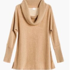 Chico's Hayden Sharkbite Hem Cowl Neck Or Off Shoulder Camel Brown Marled Knit Longline Sweater. This Neutral Toned Sweater Is So Versatile. For A Day At The Office, Wear It As A Cowl Neck Sweater And Then Transition It To An Off-The-Shoulder Sweater For Cocktails After Work. Features: -Cowl Neck Or Off-The-Shoulder Sweater -Rib Knit Neckline -Long Ribbed Cuffs For Added Detail -Side Vents For Ease Of Movement -Pullover -Dolman Sleeves -Long Sleeves -Sharkbite Hem At Neck For Added Detail -Longe Camel Long Sleeve Sweater For Fall, Camel Long Sleeve Top For Winter, Camel Sweater For Workwear In Fall, Camel Tops For Workwear In Fall, Long Sleeve Camel Sweater For Fall, Casual Cowl Neck Sweater For Layering, Oversized Cowlneck Sweater, Camel Colored Cowl Neck Sweater, Blue Cowl Neck Sweater