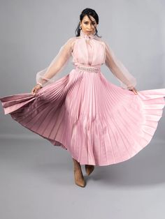 Lila Rose Aimee Skirt Elegant Pink Evening Skirt, Elegant Pink Flared Dress, Elegant Pink Dress With Lined Skirt, Chic Pink Wedding Skirt, Elegant Pink Skirt, Elegant Pink Flowy Pleated Skirt, Feminine Pleated Party Skirt, Feminine Fitted Pleated Skirt For Party, Embellished Flared Skirt For Party