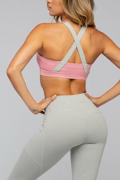 Aurora X Sports Bra - Cherry Blossom ⋆ PHUTURE Bra Models, Workout Fits, High Intensity Workout, The Aurora, Mesh Overlay, Gym Yoga, Gym Leggings, Workout Outfit, Pocket Leggings