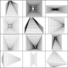 an image of different shapes and lines that appear to be made out of graph paper