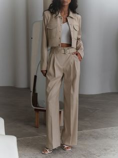 Woman Suit, Woman Suit Fashion, Online Fashion Store, Online Fashion Stores, Suit Fashion, Unique Items, Crop Jacket, Simple Outfits