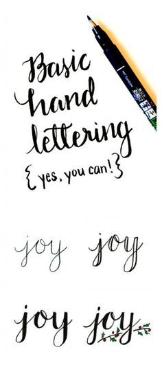 Basic Hand Lettering: JOY - One Artsy Mama Basic Hand Lettering, Hantverk Diy, Chalkboard Art