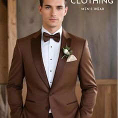 Brown Tuxedo, Prom Tuxedo, Tuxedo Jacket, Men's Suits, Formal Attire, New Man, Mens Suits, Prom