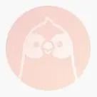 an image of two birds in the middle of a circle with text that reads, i love you