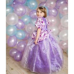 This perfect princess dress features a double hoop for extra fullness and a layered glitter tulle skirt (perfect for dancing twirls)! This dress is trimmed in silver and sparkle and showcases a luxurious pink damask laced with metallic detailing, inset with a matching peplum & puffed sleeves for elegance. The ultimate princess dress!  ----- SIZING:  - This set is designed to fit the average 3-4-year-old, measuring approximately 24 inches in length from the top of the shoulder to the bottom of the dress. - This set is designed to fit the average 3-4-year-old, measuring approximately 32 inches in length from the top of the shoulder to the bottom of the dress. - This set is designed to fit the average 5-6-year-old, measuring approximately 37 inches in length from the top of the shoulder to th Princess Style Fitted Ball Gown For Dress-up, Pink Tulle Ball Gown For Dress-up, Pink Tulle Ball Gown For Dress-up Events, Pink Tulle Skirt Ball Gown For Dress-up Events, Pink Tulle Princess Dress For Fancy Dress Occasions, Princess Pageant Ball Gown In Glitter Tulle, Princess Style Purple Ball Gown, Purple Princess Ball Gown Dress, Princesscore Ball Gown For Costume Party