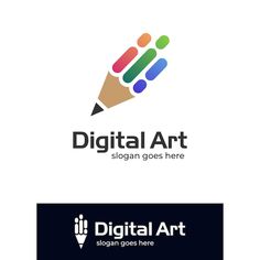 a pencil logo for digital art