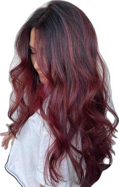 Pelo Color Borgoña, Red Balayage Hair, Red Hair Trends, Wine Hair Color, Hair Color Mahogany, Mahogany Hair, Cherry Red Hair, Rambut Brunette