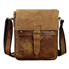 This messenger bag is made of cowhide genuine leather, top-quality zippers,  zip closure, leather and excellent workmanship, contemporary type design, vintage, fashion and luxury.    
Exquisite stitches are crafted by professionally skilled artisan with 10+ years' experience, even and durable. Reinforced rivets can increase longer service time. 
 
     ITEM FEATURES  
 
 - 2 x Front Pockets  
 - 1 x Main Compartment  
 - 1 x Back Pocket  
 - Genuine Leather & Durable  
 - Adjustable Shoulder St Messenger Bag For Men, Vintage Messenger Bag, Leather Fits, Dark Coffee, Horse Crazy, Messenger Bag Men, Leather Messenger Bag, Leather Messenger, Phone Wallet