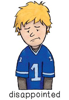 a drawing of a boy wearing a football uniform with the number one on his shirt