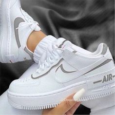 Upgrade your wardrobe with the stylish Gray Custom Air Force 1 Shadow. This sneaker features a classic silhouette and a high-quality fabric construction that is built to last. The breathable mesh panels add a level of comfort and style making the Gray Custom Air Force 1 Shadow a great addition to any sneaker collection. The perfect gift for friends, family, that special someone, or yourself ✨ - Exactly as shown in the pictures. - Brand New & Authentic. 💯 - Hand Painted with attention to detail. Gray Sneakers With Reflective Details For Streetwear, Modern Gray Sneakers With Reflective Details, Nike Air Force 1 With Translucent Outsole For Streetwear, Gray Custom Sneakers For Streetwear, Sporty Custom Sneakers With Reflective Details For Streetwear, Sporty Custom Sneakers For Streetwear With Reflective Details, Casual Gray Sneakers With Reflective Details, Urban Sneakers With Reflective Details, Gray Low-top Nike Air Force 1 For Sports