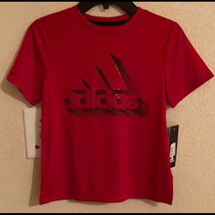 Brand: Adidas Size: 4 Color: Red Condition: New Adidas Red Short Sleeve T-shirt, Red Adidas Short Sleeve T-shirt, Adidas University Red Short Sleeve Top, Adidas Tops In University Red With Short Sleeves, Adidas Red Short Sleeve Top, Adidas Camo, Adidas Tshirt, Adidas Tee, Adidas Girl