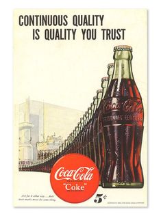 an advertisement for coca cola is shown here