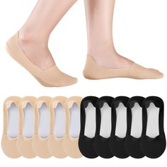 PRICES MAY VARY. No show design: the no show socks for women are thin design, which give a barefoot appearance with comfort of a sock, completely invisible after wearing shoes; Our socks fit most US women's shoe sizes 5.5-8.5, widely suitable for women's white shoes, leather shoes, canvas shoes, peas shoes, sports shoes and so on Comfortable and breathable: these low cut liner socks are made of ice silk material, which is thin and elastic, and has a comfortable and non-marking ice feeling; The n Silk Socks, Heel Grips, Invisible Socks, Shoes Canvas, White Shoes Women, Liner Socks, No Show Socks, Silk Material, Shoes Leather