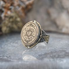 Star of David Ring, Men's Handmade Silver Ring, Solomon's Seal Ring, Solomon Seal Silver Ring, 925 Sterling Silver Ring, Best Gift ✦ Details ✦ * Material: 925 Sterling Silver * Weight: 19,00 grams * Sides oxidized * Stamp: 925 * Available sizes; 5 US to 16 US. Contact me if you need any other size! ✦ Shipping ✦ * Processing time: 1-3 business days. * This item ships from my Turkish workshop in Istanbul. * Add your phone number in address box for a smoother delivery. That makes courier personnel' Star Of David Engraved Ring As Gift, Star Of David Engraved Rings For Gifts, Engraved Star Of David Ring As Gift, Solomon Seal, David Ring, Solomons Seal, Seal Ring, Handmade Silver Ring, Luxury Gift Box