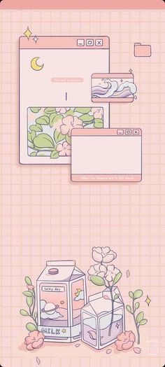 an image of a computer screen with flowers on it