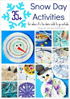 snow day activities for kids that are fun and easy to do with the winter holidays