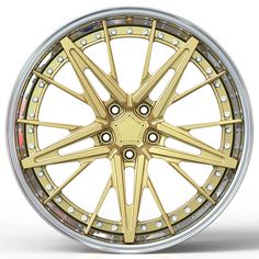 a gold wheel with diamond spokes on a white background, showing the center section