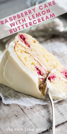 the cover of raspberry lemon cake