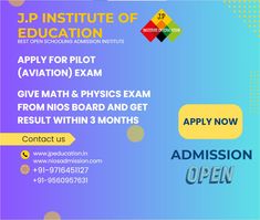 Those students who had completed their 10th & 12th Class but again want to improve in their studies with old subjects or new subjects so they students can give exam up to maximum 4 subjects. (After passing this exam the students will get a marksheet only no other migration or tc will be provided). Pilots Aviation, Subjects, Physics