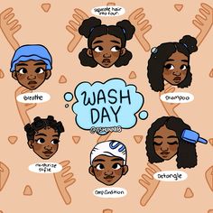 Illustrated Wash day infographic for natural hair #naturalhaircare #naturalhairdaily #naturalhairtips #naturalhaircommunity #type4hair #afrohair #blackart #illustration Hydrating 4c Hair, Hair Tips For 4c Hair, Tips For Washing Curly Hair, 4b Hair Wash And Go, Wash Day Routine Natural 4c Hair Growth, 4c Hair Wash Day Steps, 4c Natural Hair Wash Day Routine, Natural Hair School Hairstyles, How To Maintain 4c Natural Hair