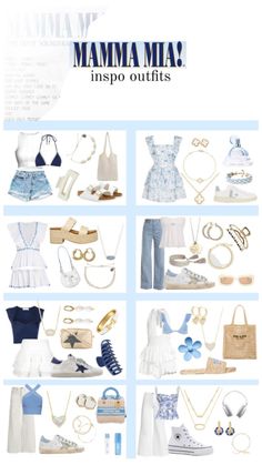 #mamamia #cute #outfitinspo #beauty #vibes Sofie Mamma Mia Outfits, Trip Fits, 17. Geburtstag, Bandana Cap, 17th Birthday Ideas, Greece Outfit