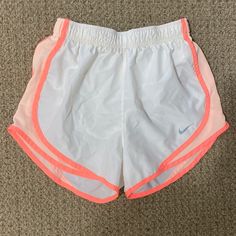 White Nike Shorts. Never Worn. Has Adjustable Waist And Liner On Inside. Nike Flower Shorts, Cheap Pink Sportswear Shorts, Soft Nike Shorts, Cheap Nike Shorts, White Nike Shorts, Nike Shorts Women, Outfits Shorts, Preppy Inspiration, Cute Nike Outfits