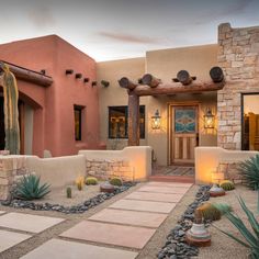 🤎🧡 SOUTH WEST INSPIRATION Desert Adobe Homes, Southwest Modern Home, Pueblo Revival Architecture, New Mexico Aesthetic Home, Southwest Ranch House, Santa Fe Style Homes Exterior, Arizona House Exterior, Desert Ranch House, Pueblo Style Homes