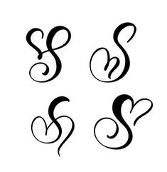 the letters s and s are drawn in black ink