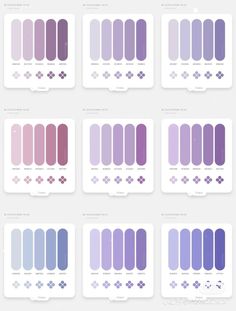 the different shades of purple and blue are shown in this graphic style, with each color being