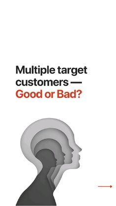 the cover of multiple target customers - good or bad?, with an image of a person's head in profile