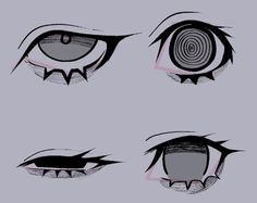 four different angles of an eye