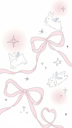 an image of a pink ribbon with angels on it