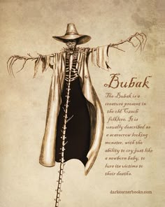 a drawing of a person wearing a hat and holding a cane with the words burka on it