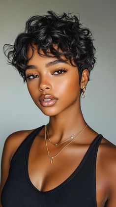 Short Haircuts for Black Women 2025 Hairstyles, Black Women Short Haircuts, Short Haircuts For Black Women, Color Hairstyles, Short Shaved Hairstyles, Haircuts For Black Women, Short Red Hair, Pancho Villa, Stylish Short Haircuts