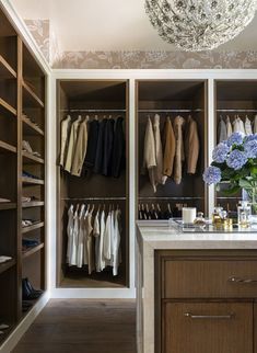 Systems For Home, Marie Flanigan Interiors, Marie Flanigan, Closet Island, Closet Vanity, Look Wallpaper, Palmetto Bluff