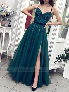 Prom Dress Green, Kelly Brown, Green Formal Dresses, Formal Dresses Graduation, Evening Dress Long, Green Evening Dress, Formal Ball Gown, Green Tulle, Prom Dresses Online