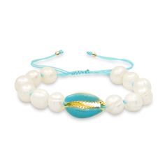 Summer is definitely the season for fun beaded jewelry, and these fresh finds are not disappointing. They are easy to wear and look great styled with all of my favorite bracelets. Available in turquoise or pink cord Fresh water pearls Shell measures 19.5mm x 12mm Adjustable cord closure By Curated by AB Casual Adjustable Blue Pearl Bracelet, Turquoise Round Bead Jewelry For Beach, Turquoise Round Beads Jewelry For Beach, Turquoise Ocean-inspired Bracelets For Gift, Turquoise Ocean-inspired Bracelets As Gift, Ocean-inspired Turquoise Bracelets As Gift, Adjustable Beaded Bracelets With Pearl Charm For Beach, Bohemian Turquoise Pearl Bracelet For Gift, Elegant Turquoise Bracelets For Beach