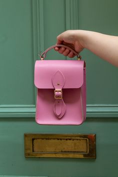 womens pink leather crossbody travel bag - The Binocular Bag in Rose Matte from The Cambridge Satchel Co. Travel Bag Essentials, Small Travel Bag, Essential Bag, Ticks, Leather Bags, High Quality Leather