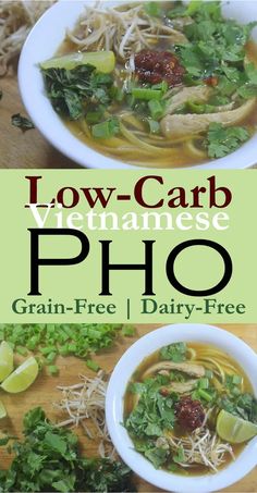 the cover of low - carb vietnamese pho